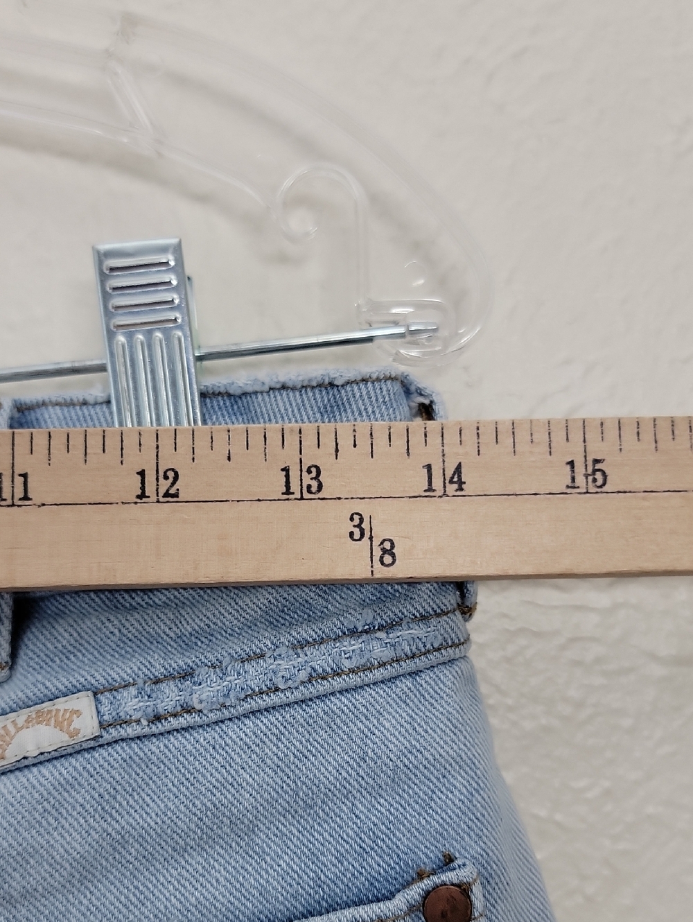 Wrangler X billabong Patchwork Light Blue Denim Jeans 28 - Picture 6 of 8